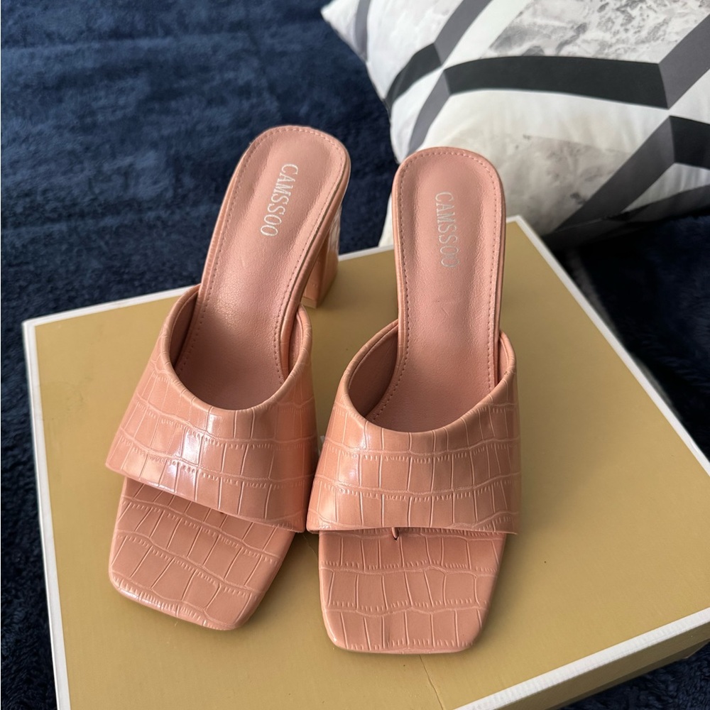 Callisto Pink Mules Sleek Patent Leather